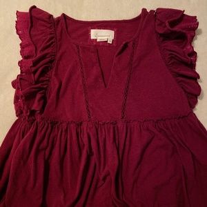 Anthropologie Caroline Ruffle top